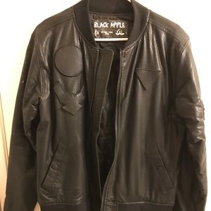 Black Apple Leather Jacket